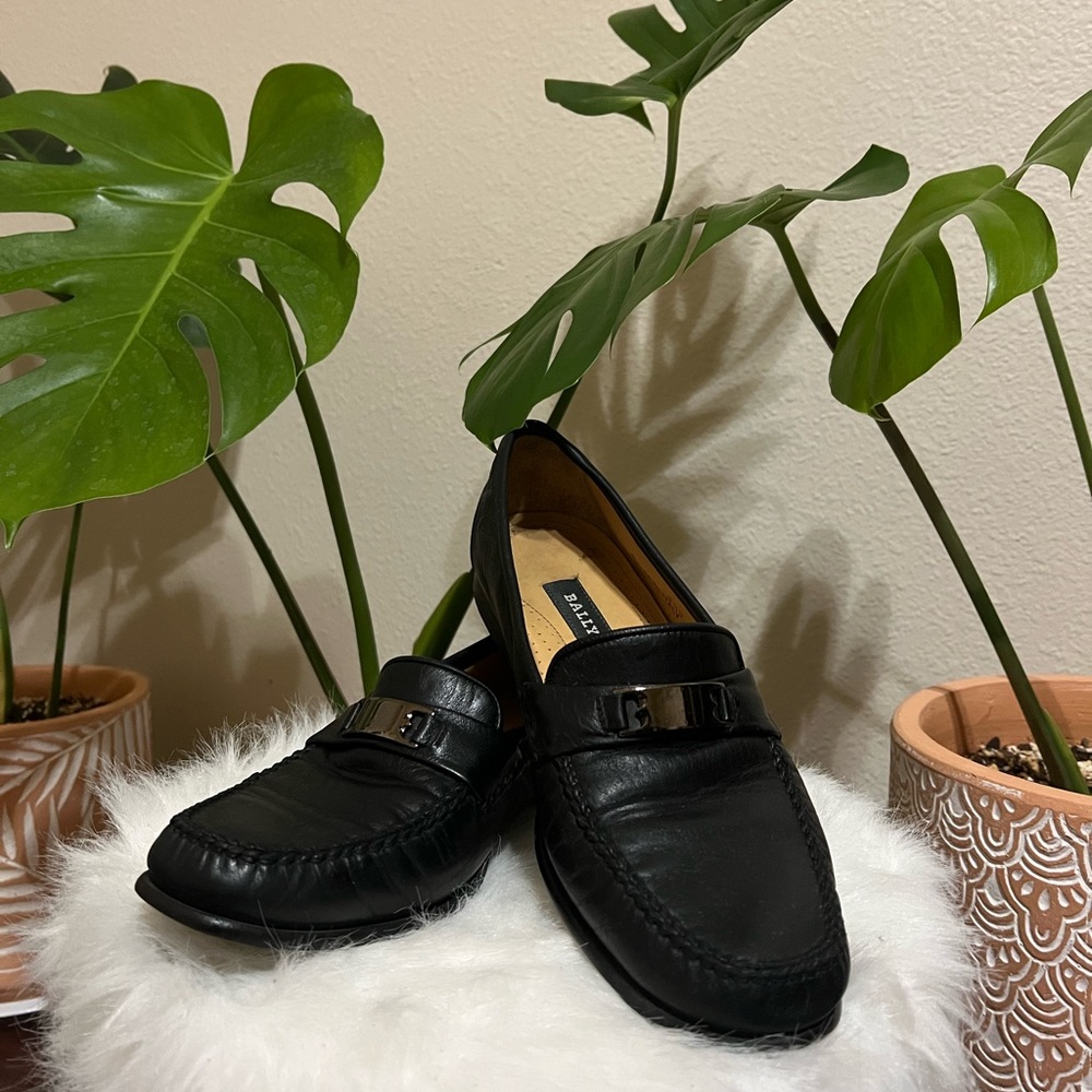 MENS BALLY RUVERA BLACK LOAFERS